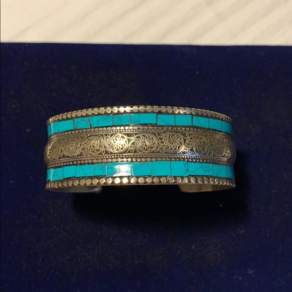 Silver and Turquoise Cuff